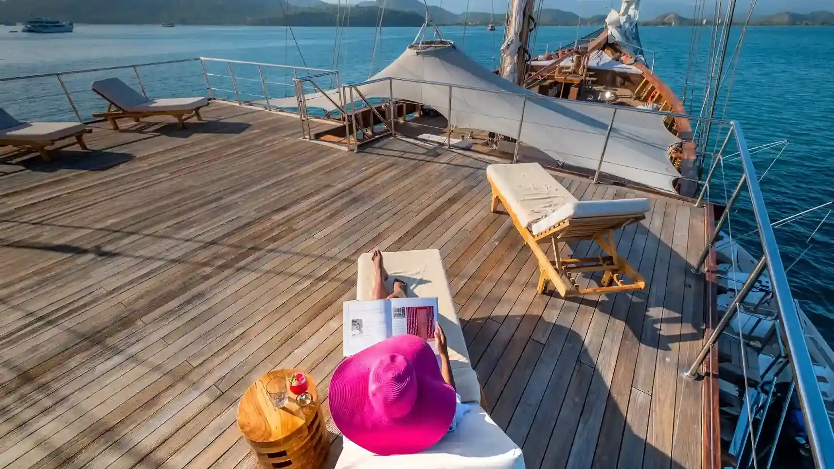 Upper Deck on Lamima Phinisi Komodo Island Tour | Komodo Island Liveaboard