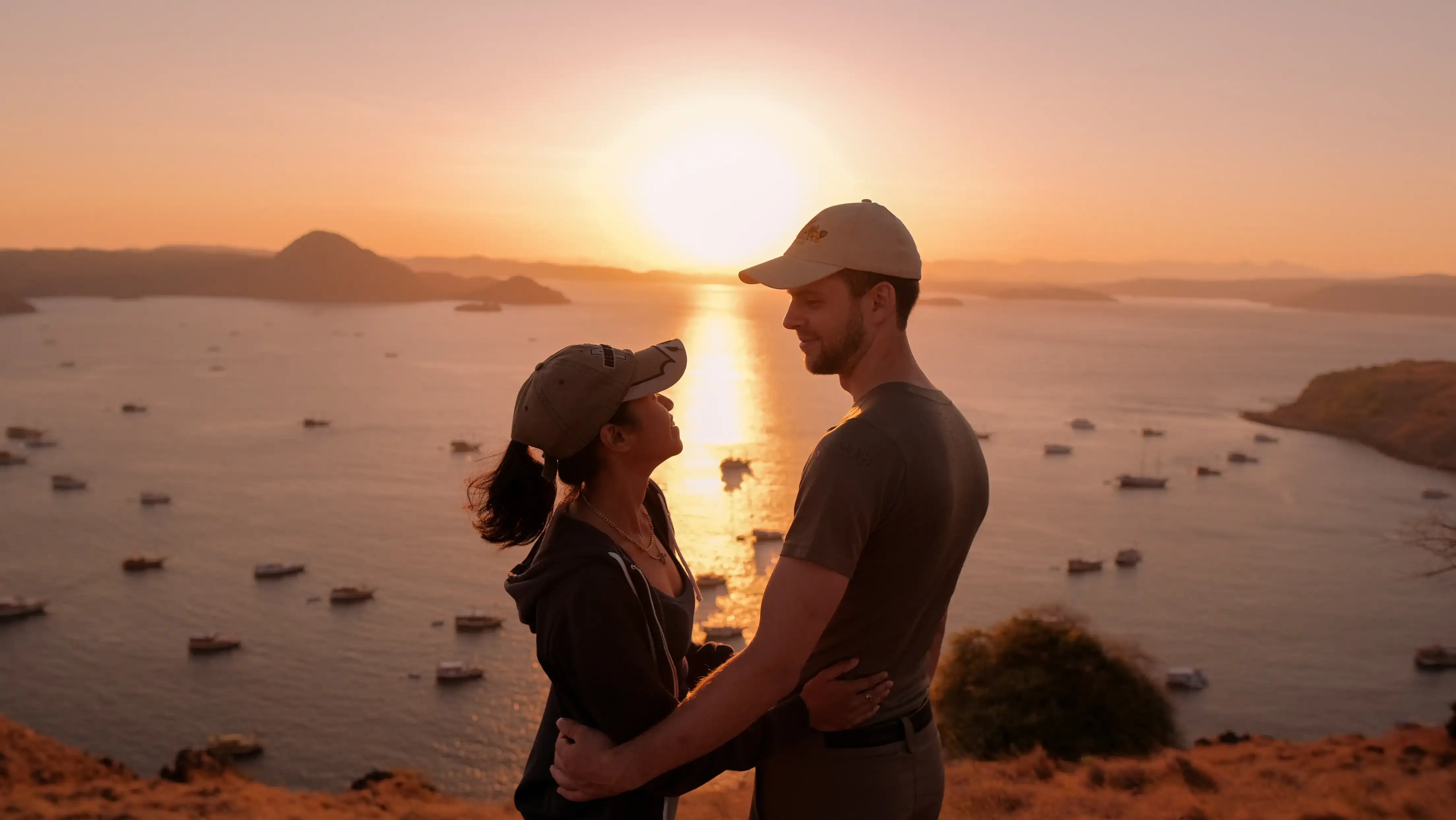 Peaceful sunset moment during a Komodo Island Liveaboard trip